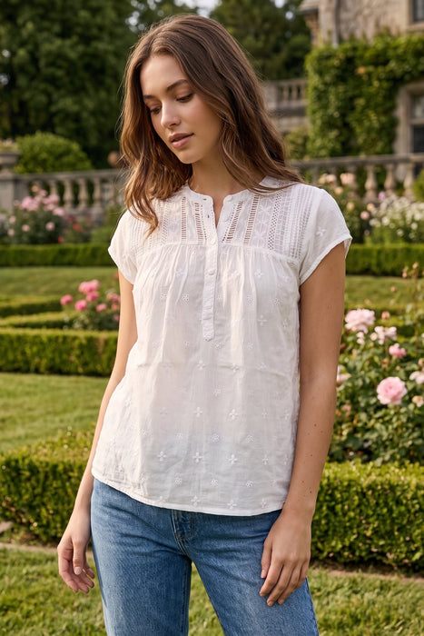 Johnny Was White Tunara Blouse C14725-3