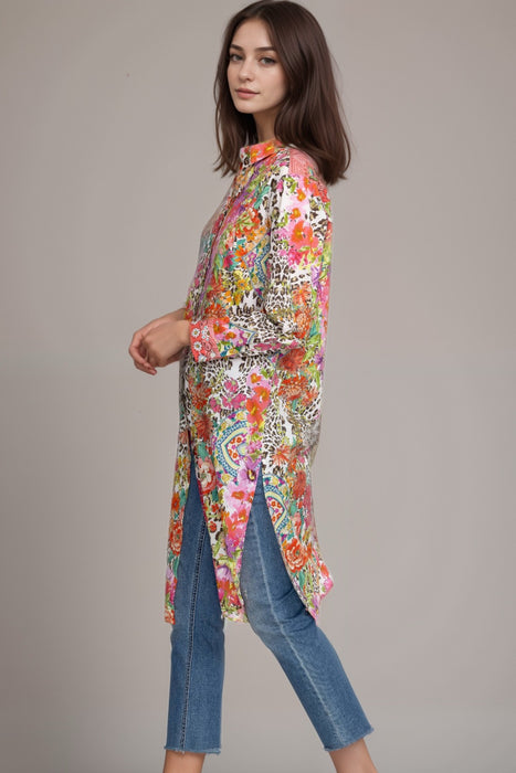 Johnny Was Wild Garden Relaxed Overshirt Tunic R23923-3