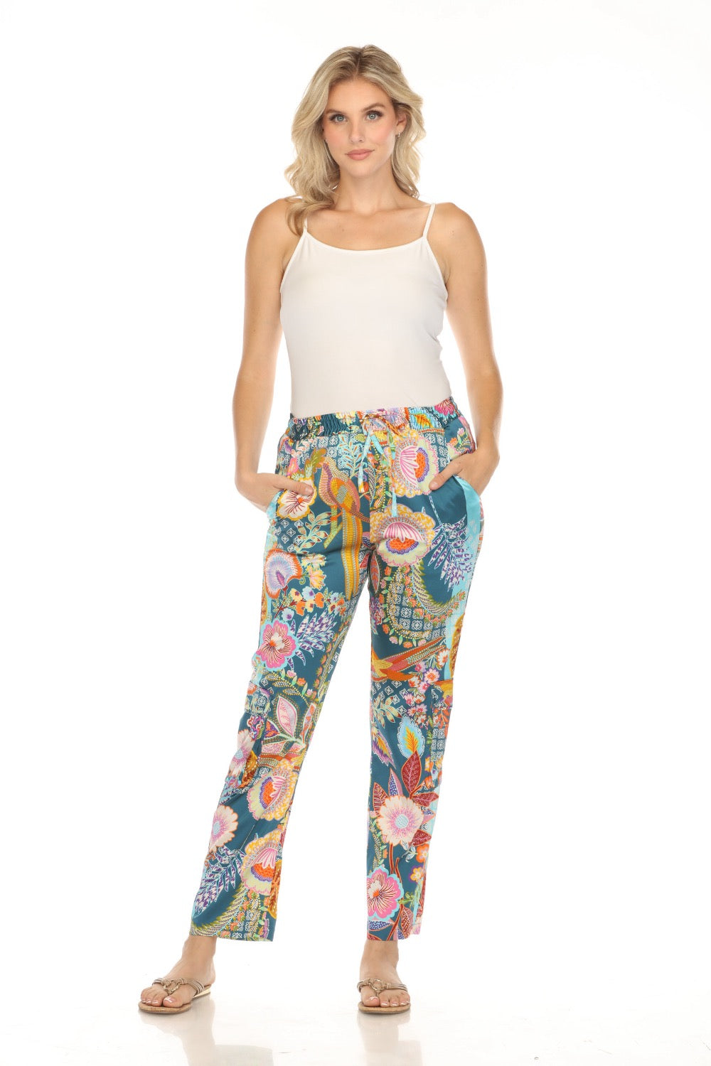 Johnny Was Wild Kelly Silk Cargo Pants C63224A — AfterRetail Johnny Was Wild Kelly Silk Cargo Pants C63224A — AfterRetail