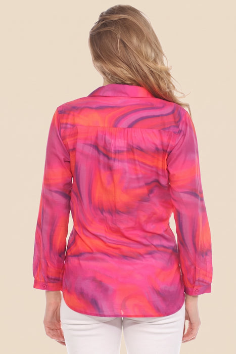 Johnny Was Workshop Alise Ruffle Boho Tunic Top W21525-1