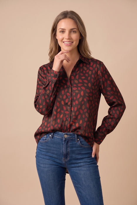 Johnny Was Workshop Amora Boxy Charmeuse Shirt W13523