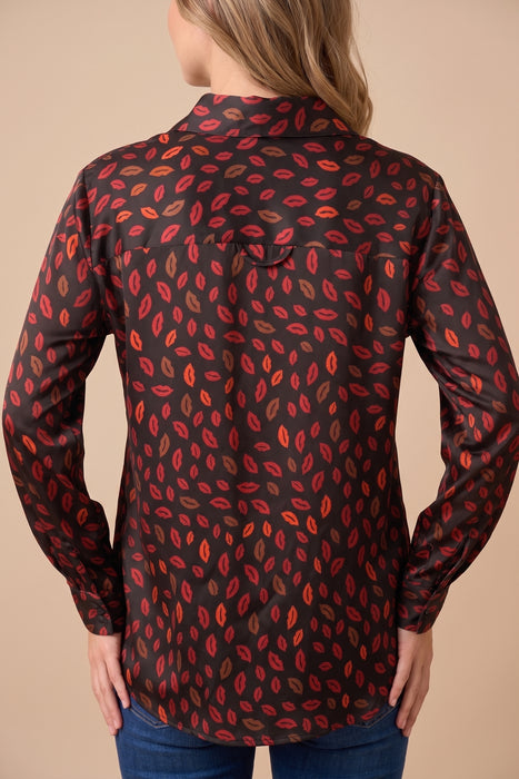 Johnny Was Workshop Amora Boxy Charmeuse Shirt W13523