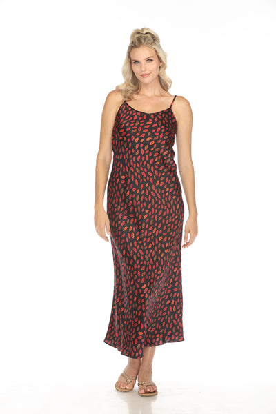 Silk Maxi Slip Dress with Lip Prints | Johnny Was  AfterRetail