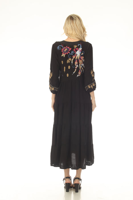 Johnny Was Workshop Bishop Sleeve Tiered Dress W39824-9