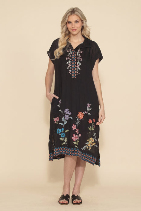 Johnny Was Workshop Evangeline Dolman Henley Dress W34024-3 *