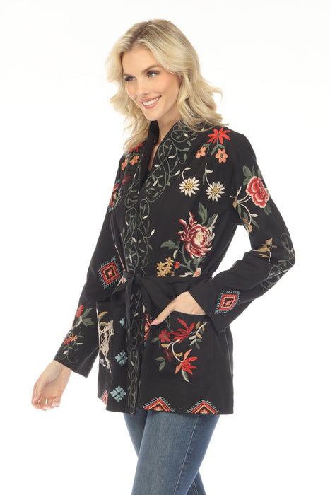 Johnny Was Workshop Helena Belted Military Jacket W40425-7