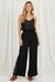 Johnny Was Workshop Black Silk Smocked Wide Leg Pants W62224