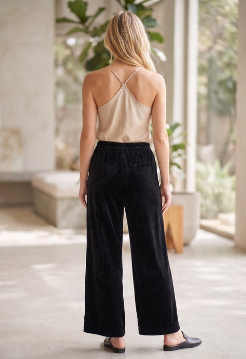 Johnny Was Workshop Black Velvet Corduroy Pants W64825-9