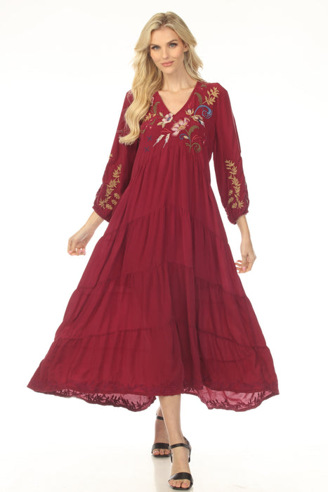 Johnny Was Workshop Bishop Sleeve Tiered Dress W39824-9