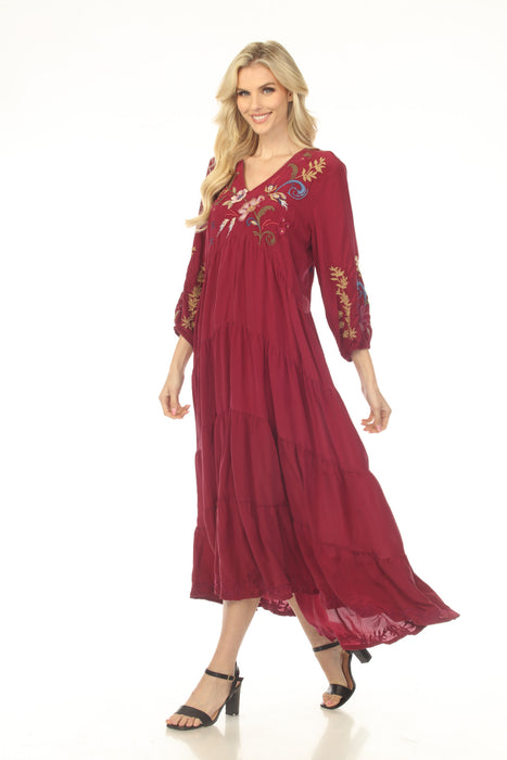 Johnny Was Workshop Bishop Sleeve Tiered Dress W39824-9