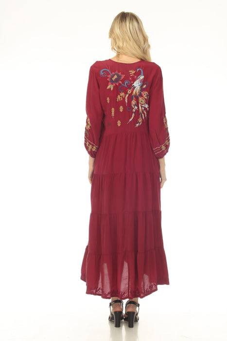 Johnny Was Workshop Bishop Sleeve Tiered Dress W39824-9