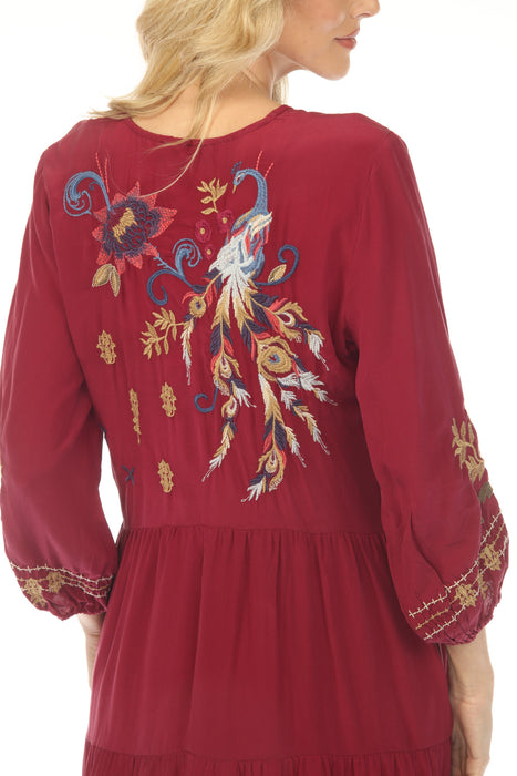 Johnny Was Workshop Bishop Sleeve Tiered Dress W39824-9