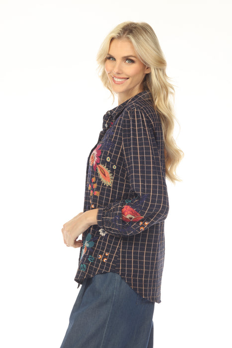 Johnny Was Workshop Didiana Lisbon Plaid Shirt J23245