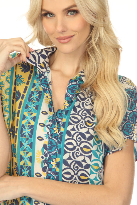 Johnny Was Workshop Edden Dolman Sleeve Shirt W10625-5