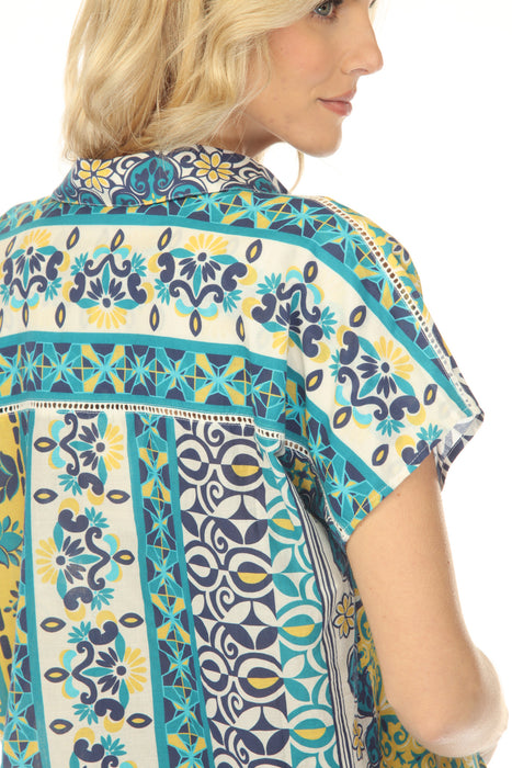 Johnny Was Workshop Edden Dolman Sleeve Shirt W10625-5