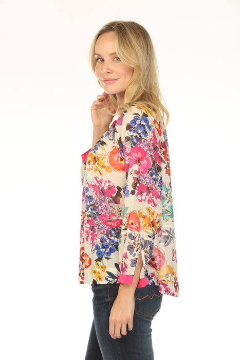 Johnny Was Workshop Evalon Raglan Pintuck Blouse W18325-3