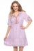 Johnny Was Workshop Style W33625-3 Lilac Flutter Sleeve Tiered Dress