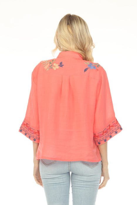 Johnny Was Workshop Isla Kimono Sleeve Shirt W10325-3