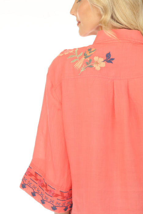 Johnny Was Workshop Isla Kimono Sleeve Shirt W10325-3