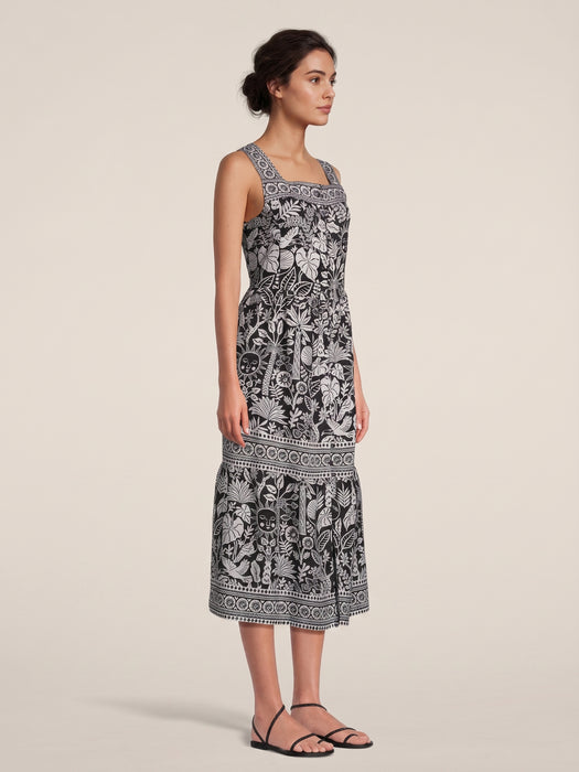 Johnny Was Workshop Black Luciana Midi Tank Dress W34924-3