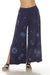 Johnny Was Workshop Style W69123 Navy Bijou Embroidered High Slit Wide Leg Pants Boho Chic