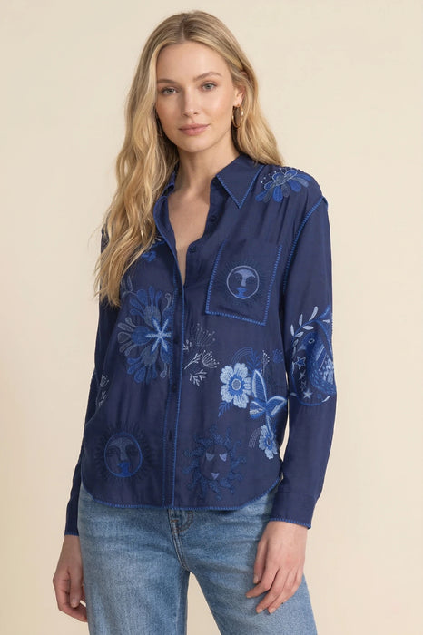 Johnny Was Workshop Pocket Relaxed Shirt Petite W18225-2P
