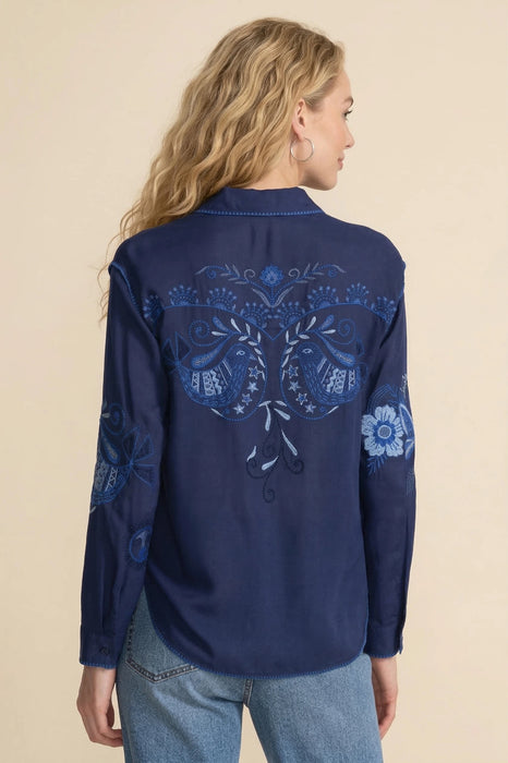 Johnny Was Workshop Pocket Relaxed Shirt Petite W18225-2P