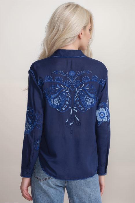 Johnny Was Workshop Valheha Pocket Relaxed Shirt W18225-2