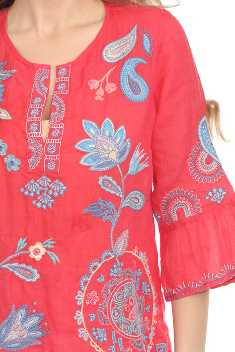 Johnny Was Workshop Neilly Ruffle Sleeve Blouse W19425-2