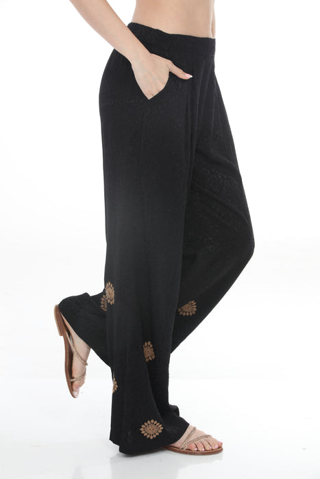 Johnny Was Workshop Black Noire Pleated Pants W64725-8