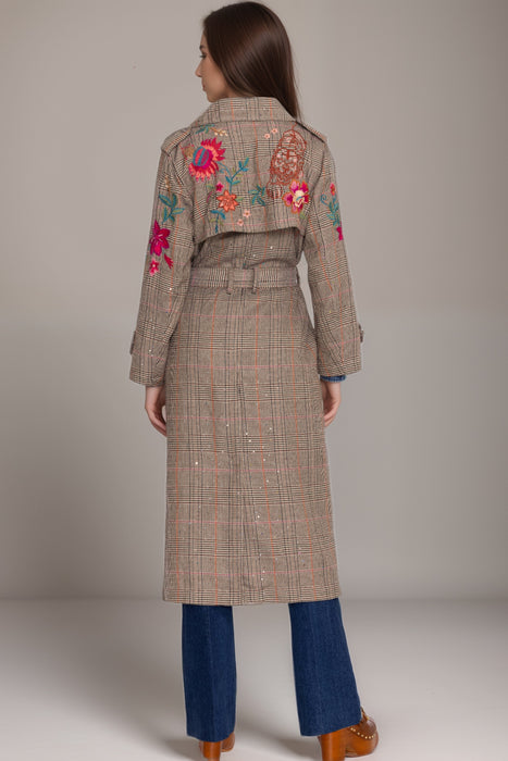 Johnny Was Workshop Nylah Sequined Trench Coat W47124-8