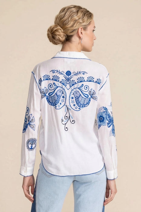 Johnny Was Workshop Pocket Relaxed Shirt Petite W18225-2P