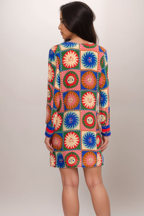 Johnny Was Workshop Silk V-Neck Swing Dress W30225-R