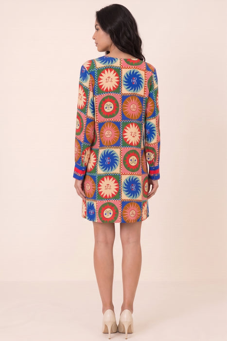 Johnny Was Workshop Silk V-Neck Swing Dress W30225-R