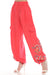 Johnny Was Workshop Style W63525-2 Watermelon Drawstring Hem Linen Cargo Pants