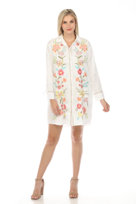 Cotton Ruched Sleeve Tunic Dress | Johnny Was AfterRetail Cotton Ruched Sleeve Tunic Dress | Johnny Was AfterRetail