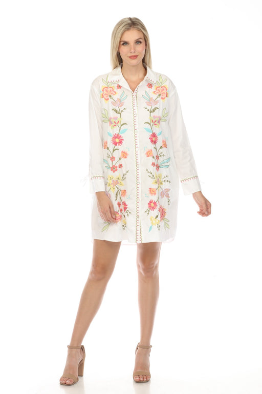 Cotton Ruched Sleeve Tunic Dress | Johnny Was AfterRetail Cotton Ruched Sleeve Tunic Dress | Johnny Was AfterRetail