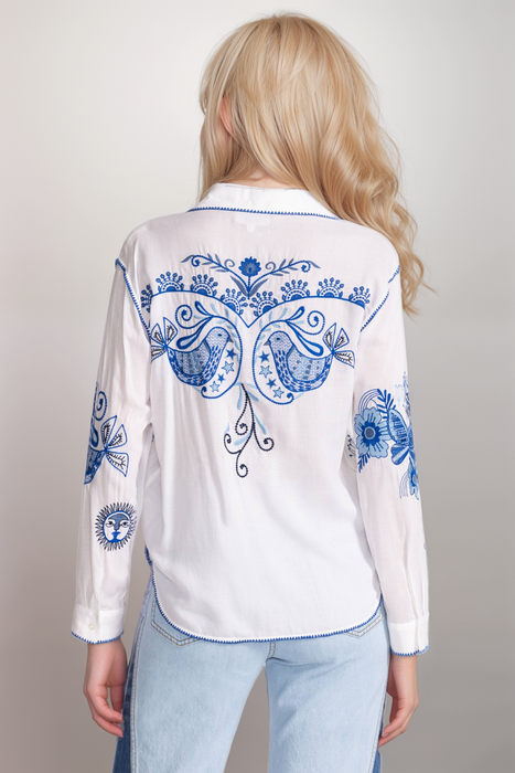 Johnny Was Workshop Valheha Pocket Relaxed Shirt W18225-2