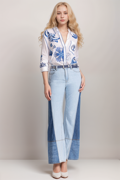 Johnny Was Workshop Valheha Pocket Relaxed Shirt W18225-2