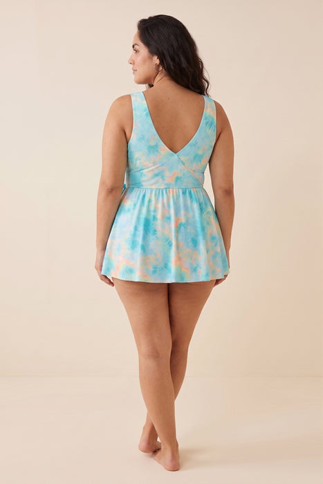 Johnny Was Turquoise Wrap Skirted One Piece CSW1025-JX Plus Size