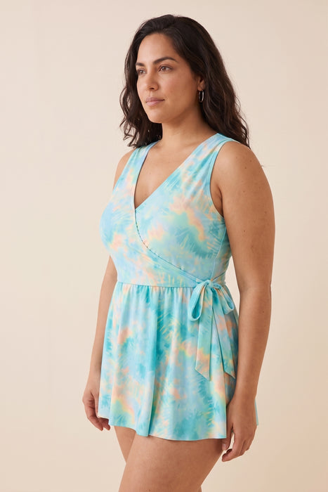 Johnny Was Turquoise Wrap Skirted One Piece CSW1025-JX Plus Size