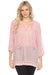 Johnny Was Style C22424-6 Pink Zadonia Tunic Top