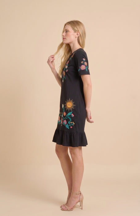 Johnny Was Ziviana Ruffle Hem Knit Midi Dress J30826-R