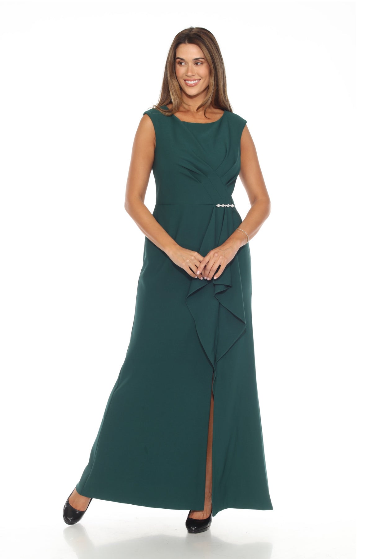 joseph ribkoff long evening dresses Shiny V Neck Black Ruffle Layered Tulle Long Prom Dresses, V Neck Blac –  jbydress