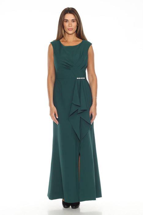 Joseph Ribkoff Absolute Green Ruffled Mermaid Evening Dress 243703 AfterRetail Joseph Ribkoff Absolute Green Ruffled Mermaid Evening Dress 243703 AfterRetail