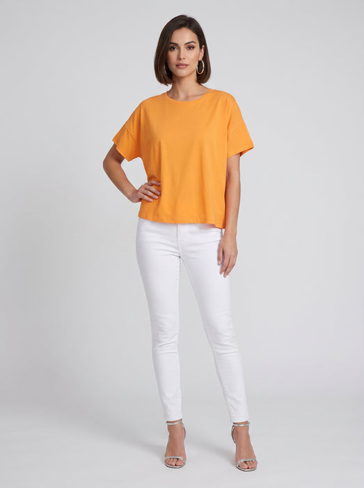 Joseph Ribkoff Casual Crew Neck Organic Cotton Top 252900