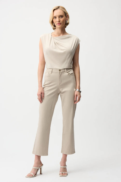 Joseph Ribkoff Asymmetric Neck Knot Drape Top 261964