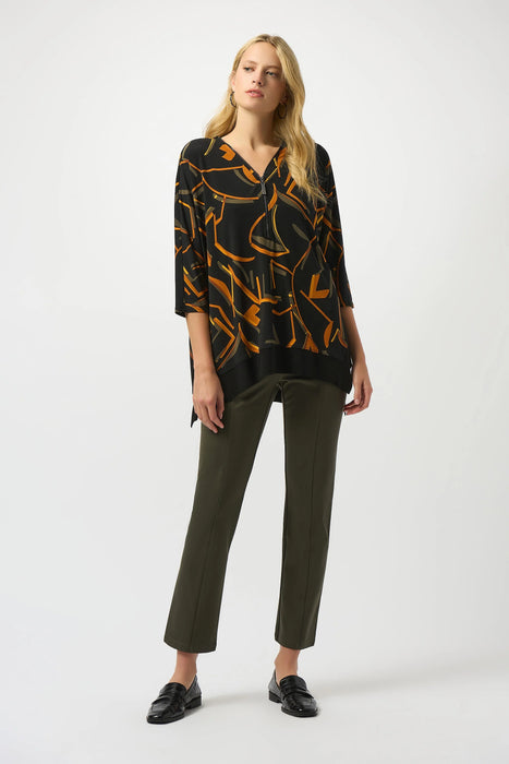 Joseph Ribkoff Back Slit Pull On Slim Ankle Pants 253920