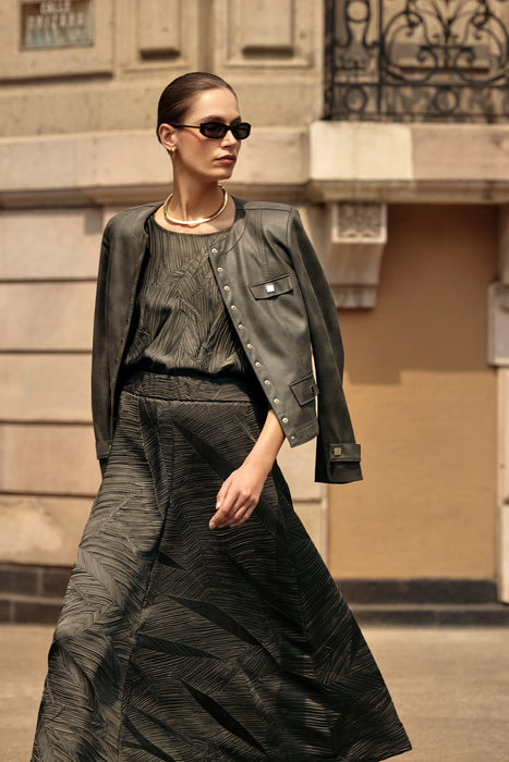 Joseph Ribkoff Long Sleeve Faux Suede Jacket 253935