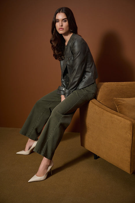 Joseph Ribkoff Mid-Rise Wide Leg Denim Jean 253950